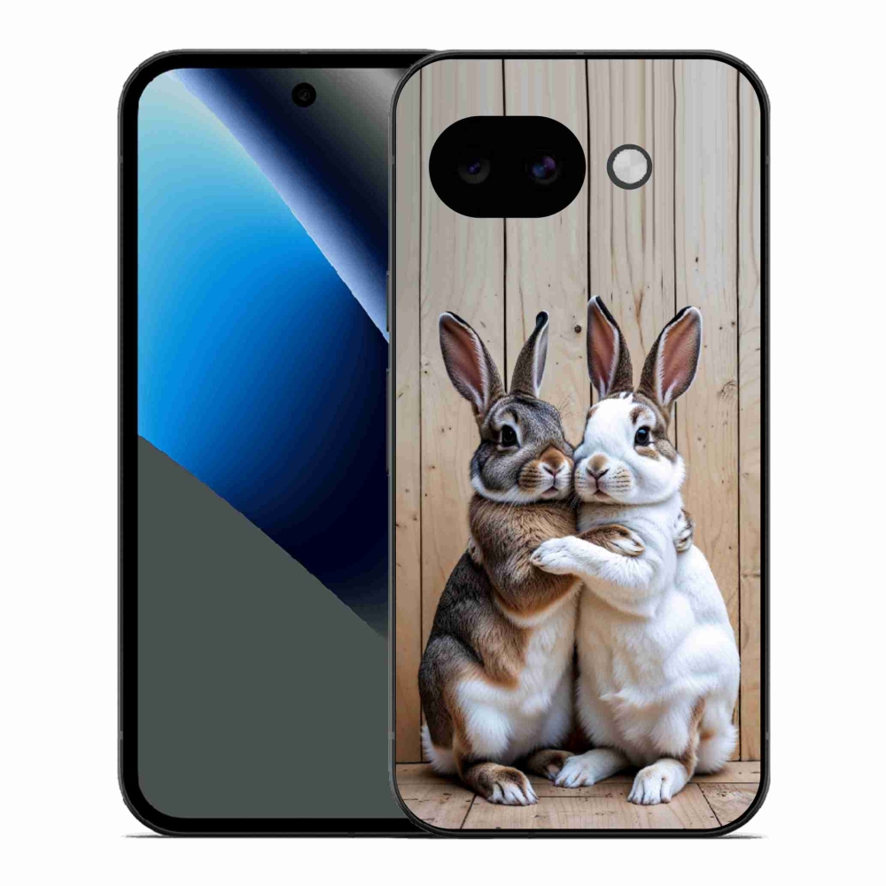 Zselés borítás mmCase a Google Pixel 10a számára - nyúlpár