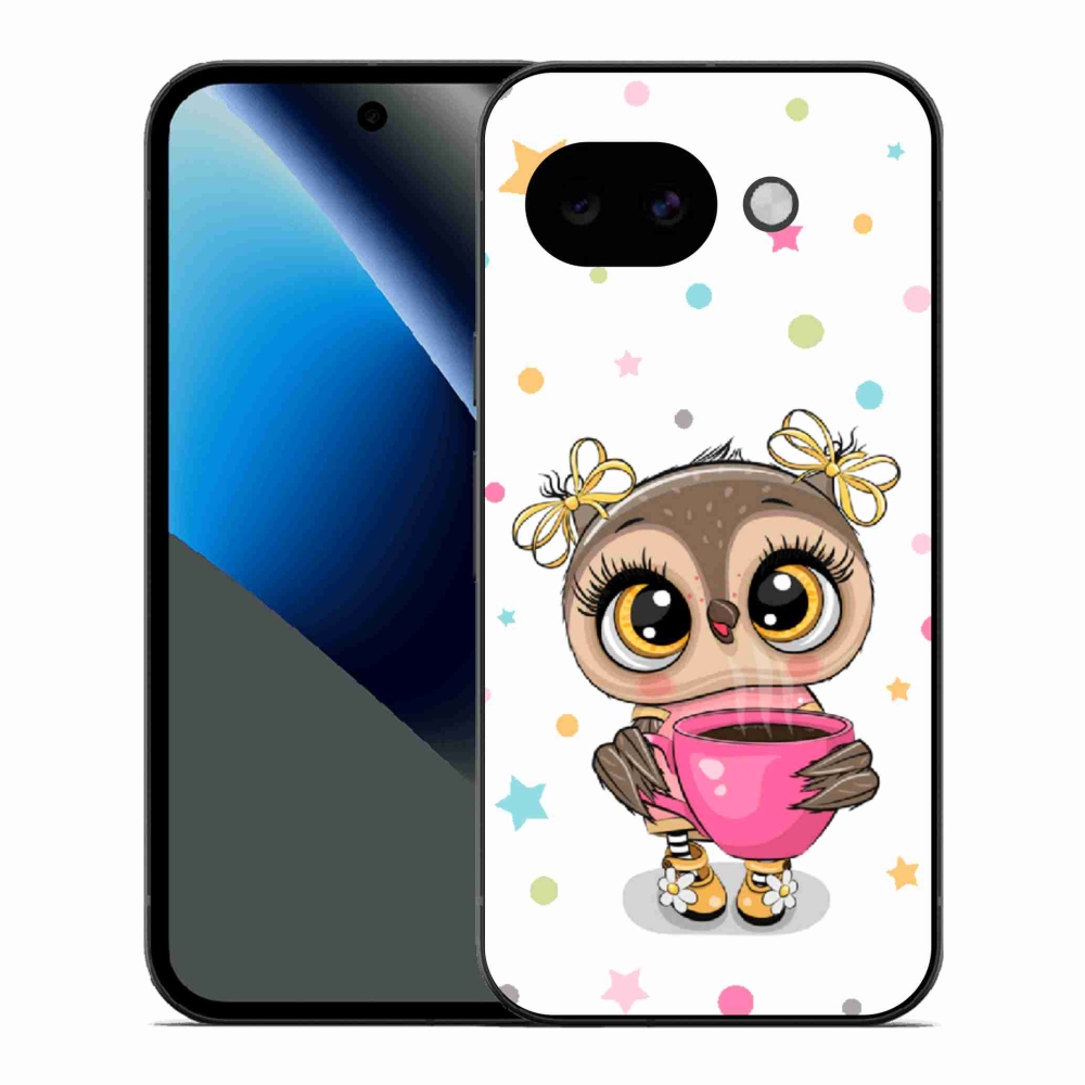 Gél borítás mmCase a Google Pixel 10a számára - rajzfilm bagoly