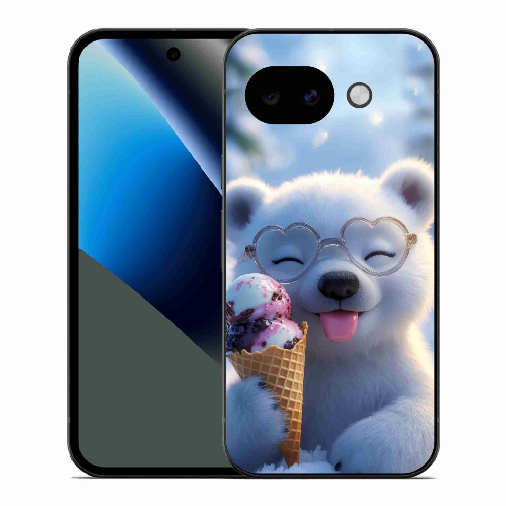 Gél borítás mmCase a Google Pixel 10a számára - mackó fagylalttal