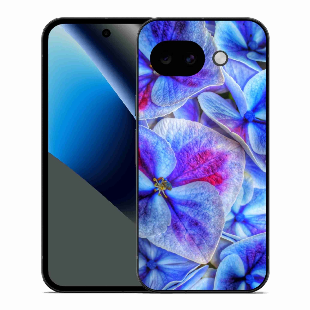 Gél védőhuzat mmCase a Google Pixel 10a készülékhez - kék virágok 1