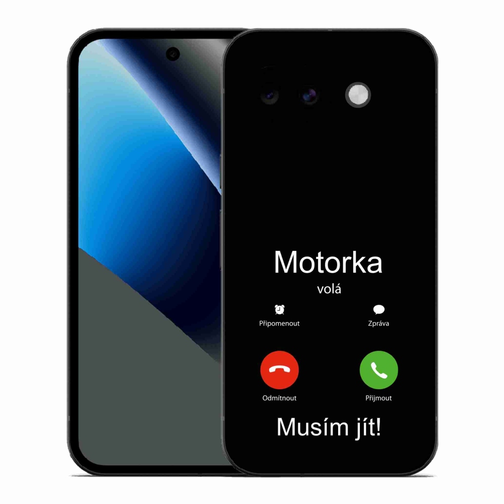 Gél borítás mmCase a Google Pixel 10a számára - motoros hívások fekete háttérrel