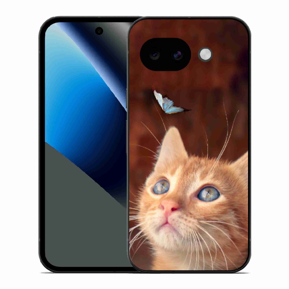 Gél borítás mmCase a Google Pixel 10a számára - pillangó és cica