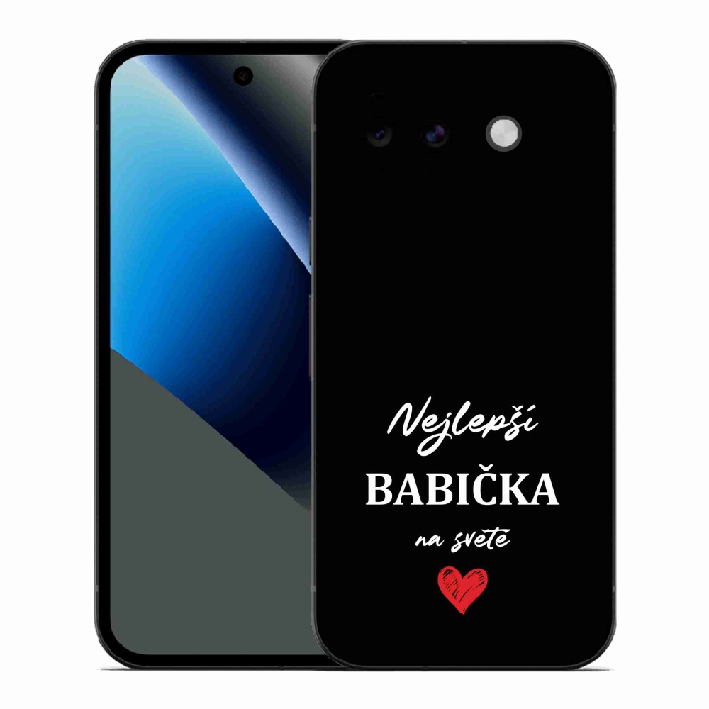 Gél borító mmCase a Google Pixel 10a - Legjobb nagyi 1 fekete háttérrel