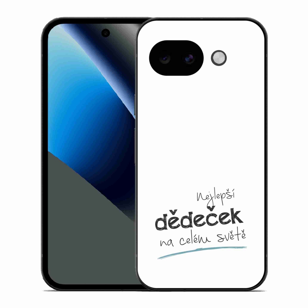 Gél borító mmCase a Google Pixel 10a - a legjobb nagypapa 3 fehér háttérrel