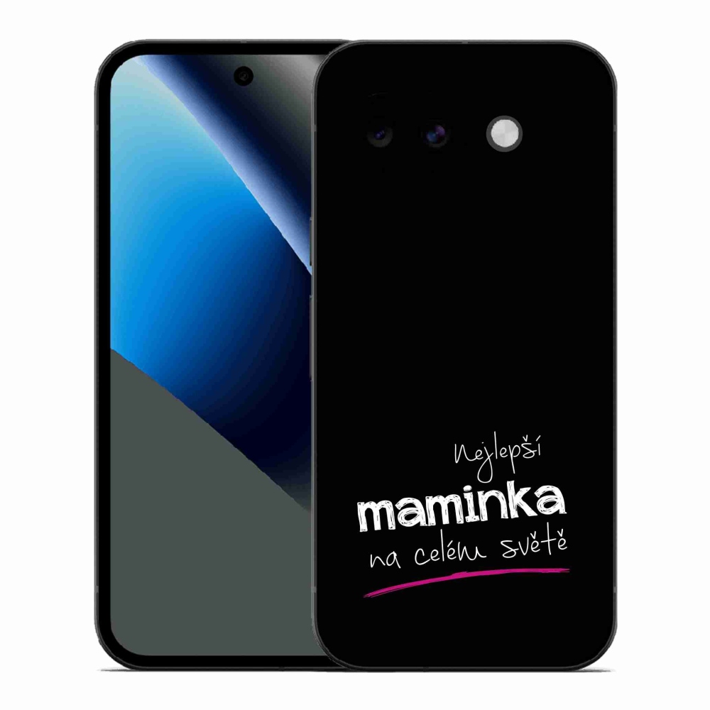 Gél borítás mmCase a Google Pixel 10a számára - Legjobb anya 4 fekete háttérrel