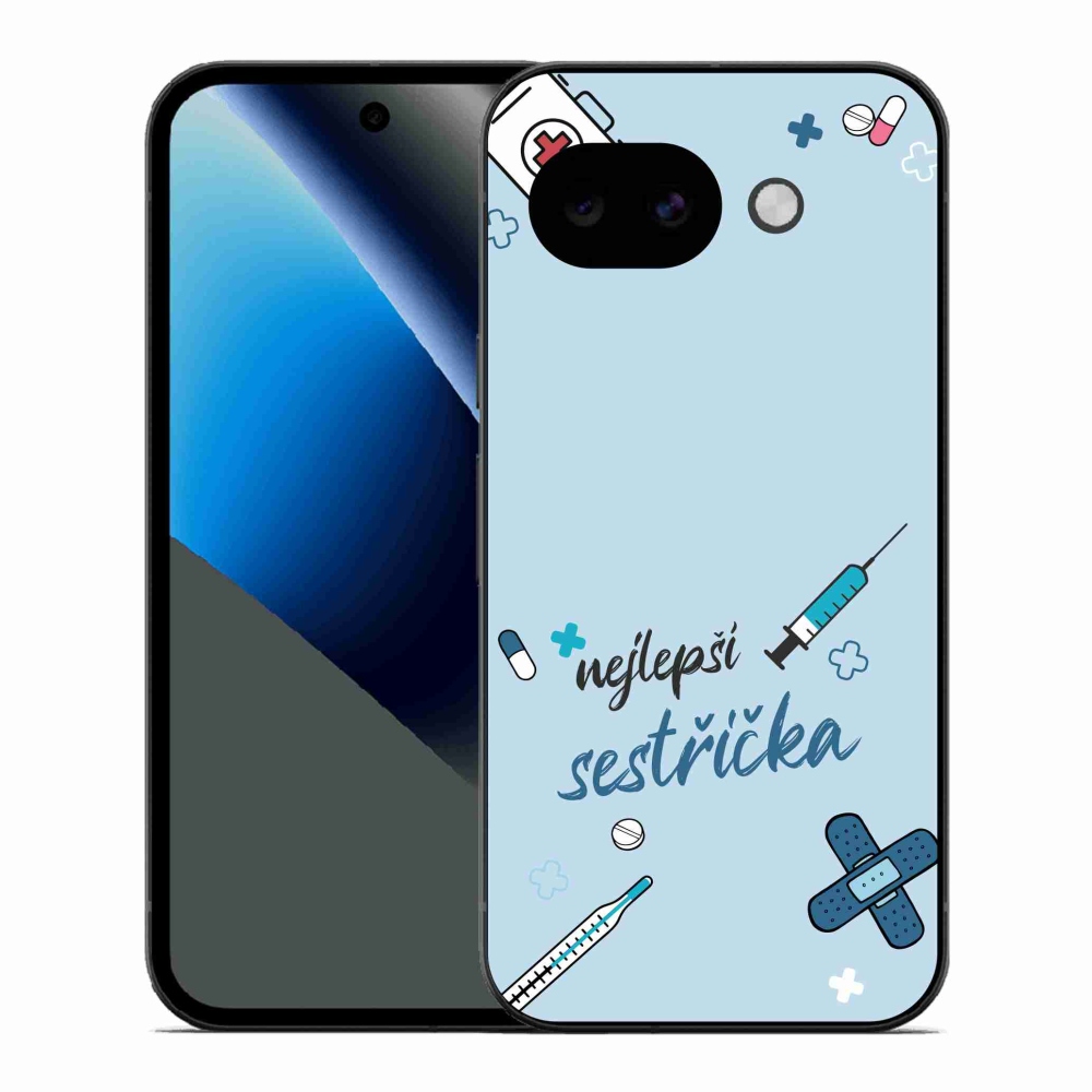 Gél borító mmCase a Google Pixel 10a - legjobb kishúg kék háttérrel