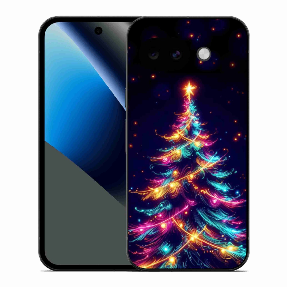 Gél borítás mmCase a Google Pixel 10a számára - neon karácsonyfa