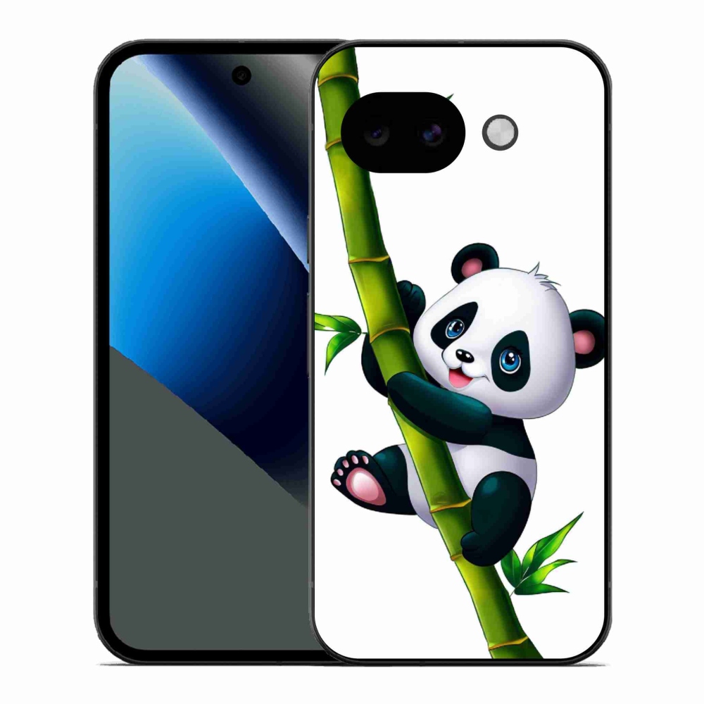 Gél borítás mmCase a Google Pixel 10a számára - panda bambuszon