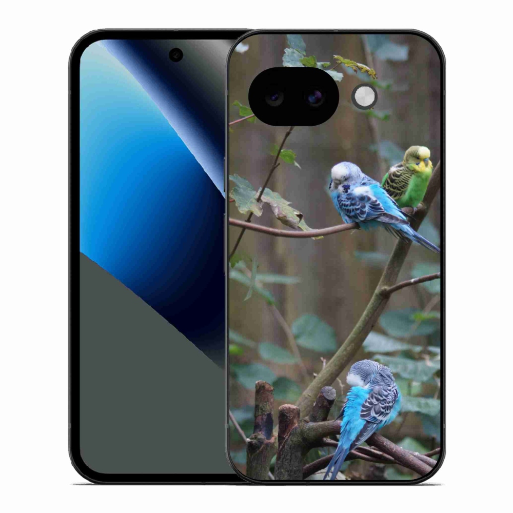 Gél borítás mmCase a Google Pixel 10a számára - papagájok az ágon