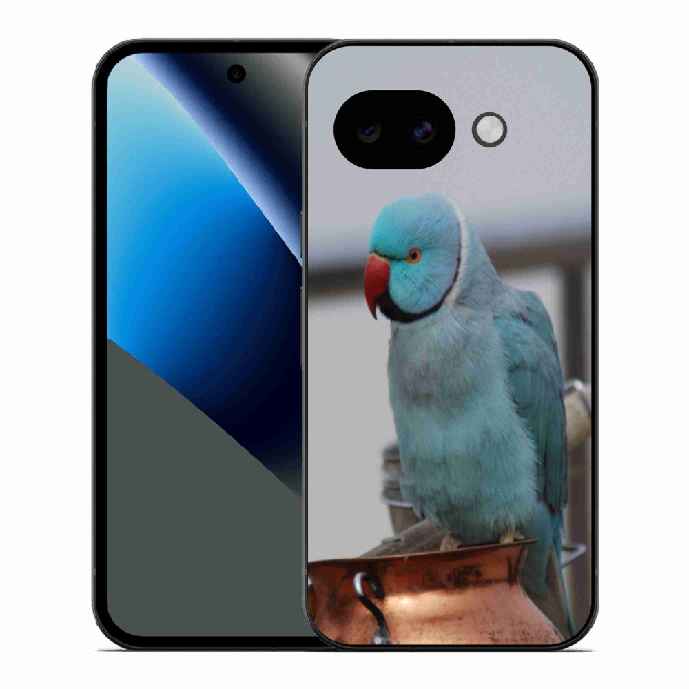 Zselés borítás mmCase a Google Pixel 10a készülékhez - papagáj alexander kék