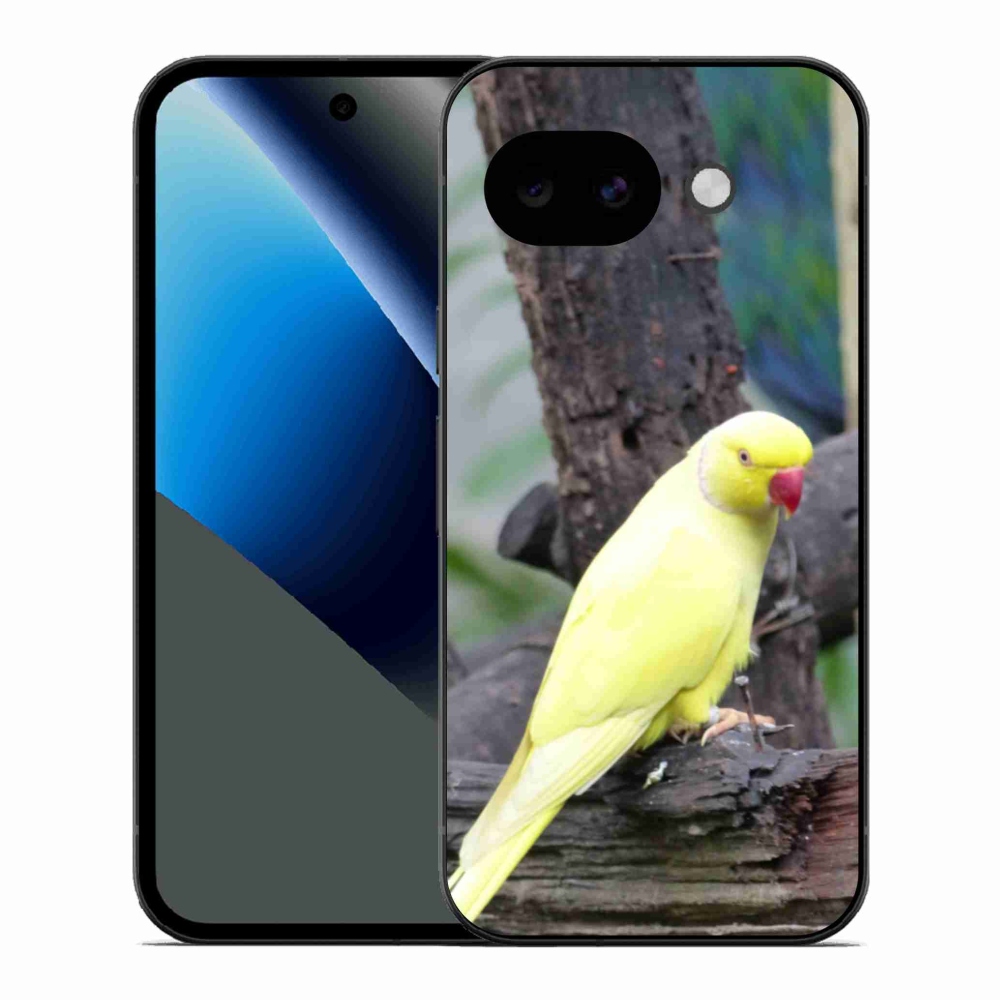 Zselés borítás mmCase a Google Pixel 10a készülékhez - papagáj alexander sárga