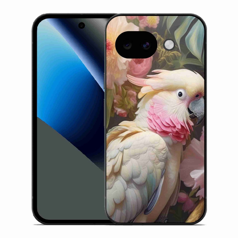 Zselés borítás mmCase a Google Pixel 10a készülékhez - papagáj kakadu rózsaszín 2