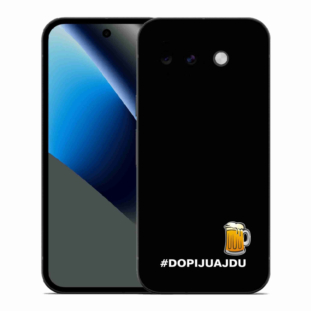 Gél borítás mmCase a Google Pixel 10a - sör motívum 1 fekete háttérrel