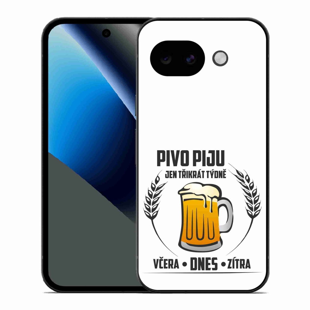 Gél borítás mmCase a Google Pixel 10a számára - sör motívum fehér háttérrel