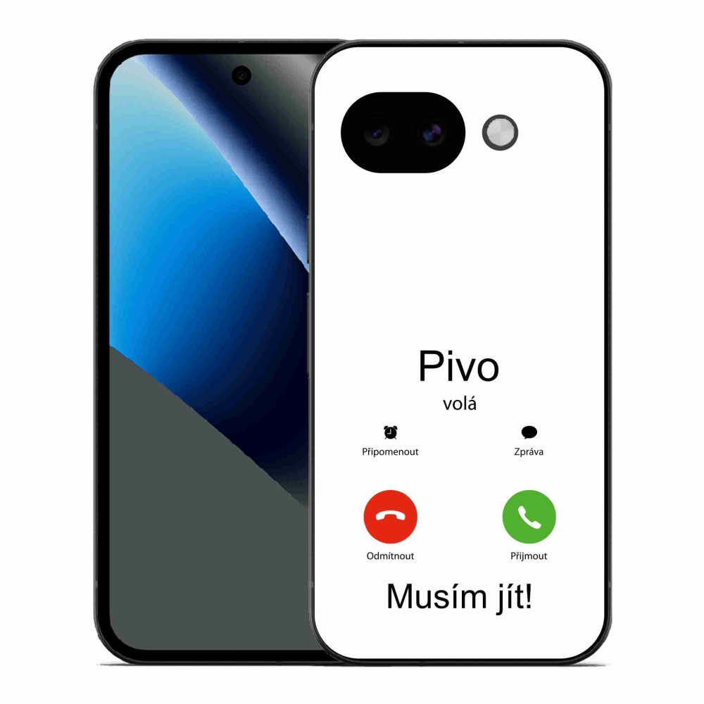 Gél borító mmCase a Google Pixel 10a - sör hívja fehér háttérrel