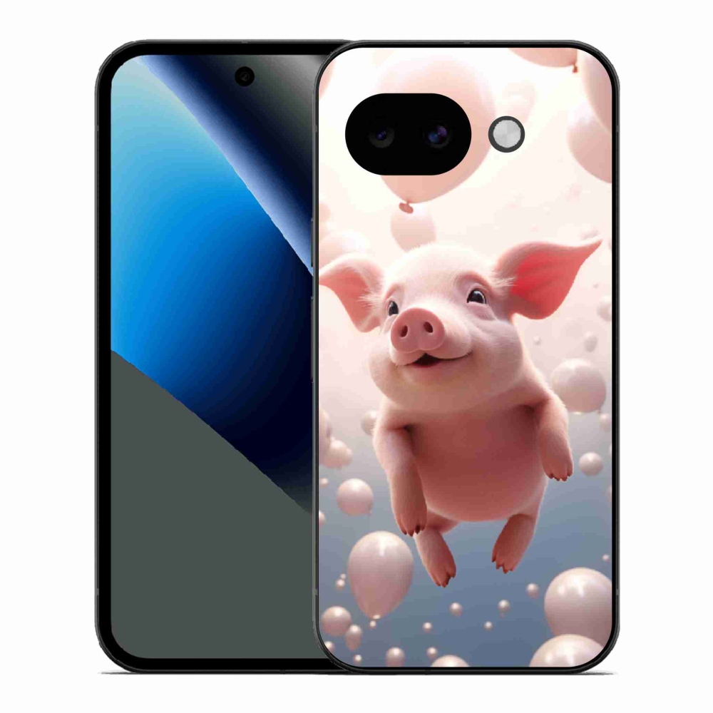 Gél borítás mmCase a Google Pixel 10a számára - malacka lufikkal