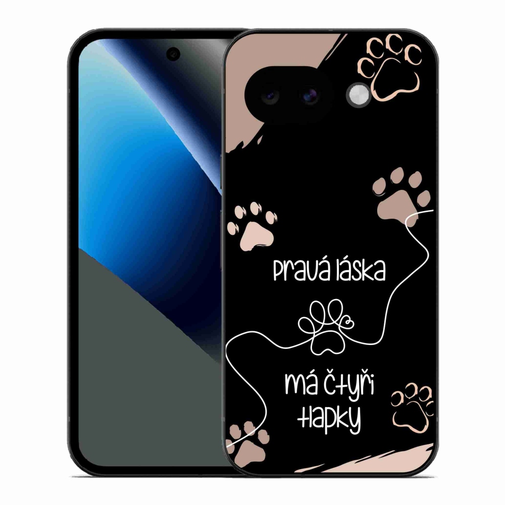 Gél borítás mmCase a Google Pixel 10a készülékhez - kutya motívum 1 fekete háttér