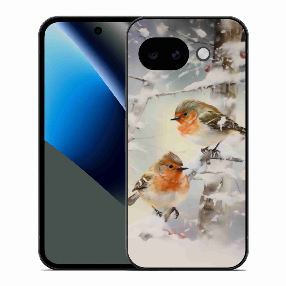 Gél borítás mmCase a Google Pixel 10a számára - madarak télen