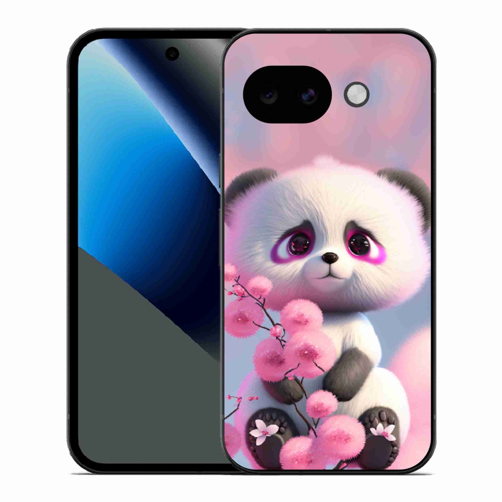 Zselés borítás mmCase a Google Pixel 10a számára - aranyos panda 1