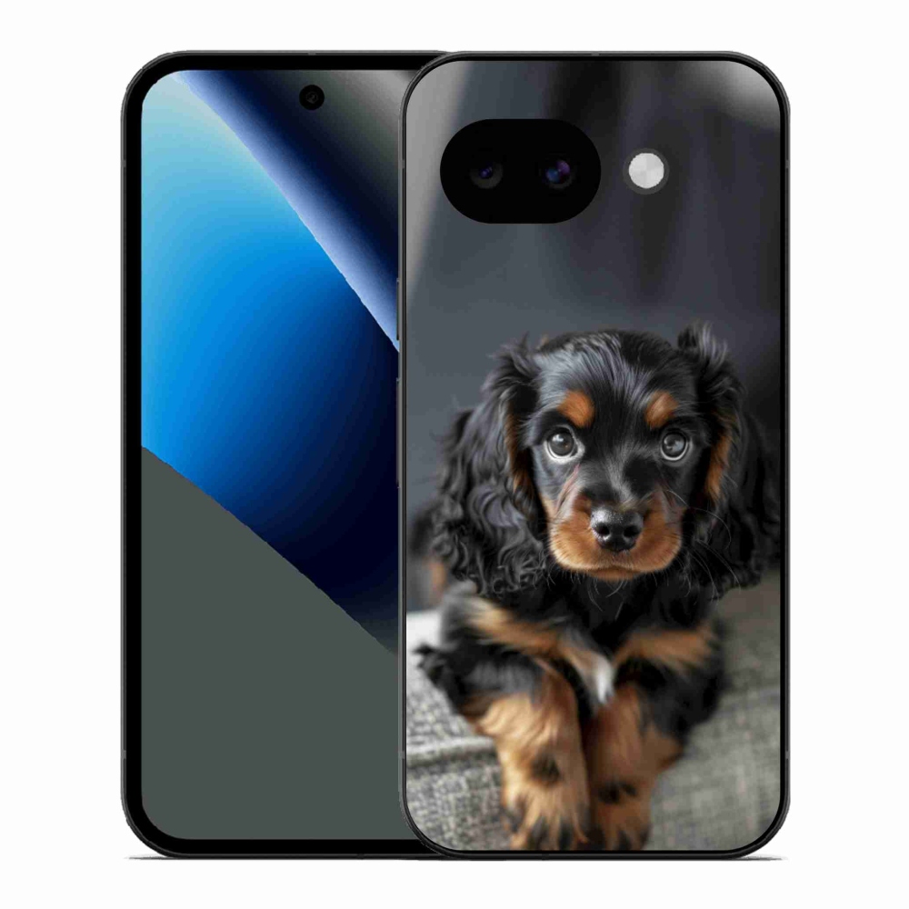 Gél borítás mmCase a Google Pixel 10a számára - aranyos hosszú szőrű tacskó