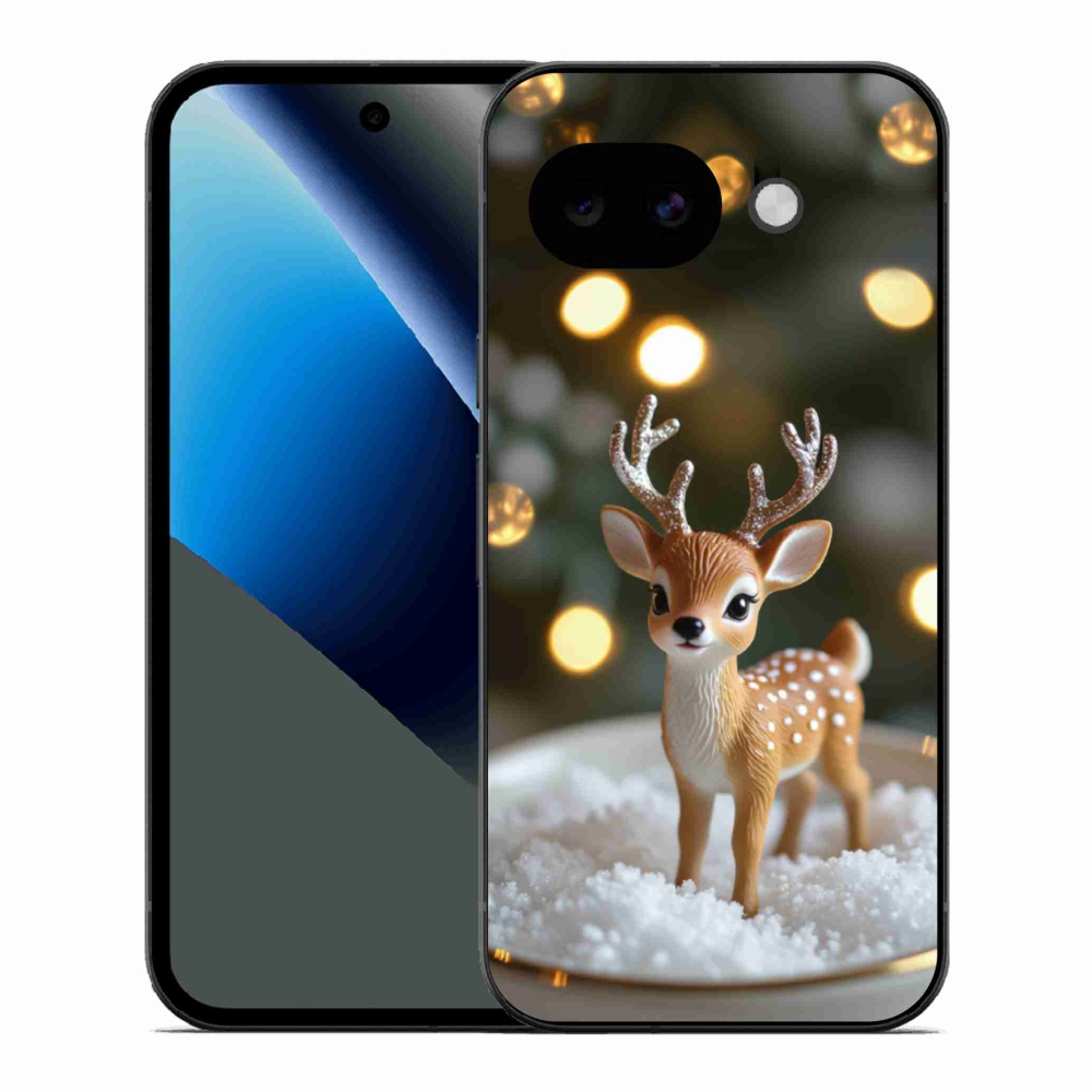 Gél borítás mmCase a Google Pixel 10a számára - aranyos karácsonyi szarvasok
