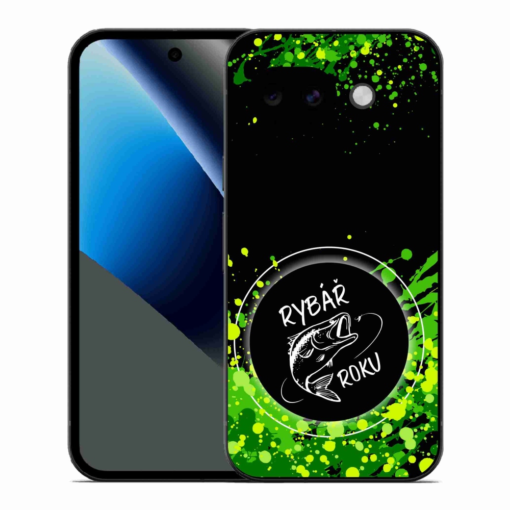 Gél borítás mmCase a Google Pixel 10a számára - az év halászának fekete háttere