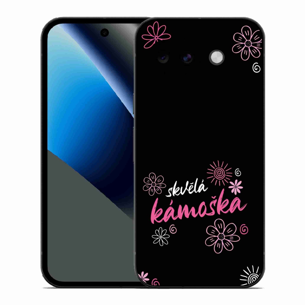 Gél borító mmCase a Google Pixel 10a - nagyszerű haver fekete háttérrel