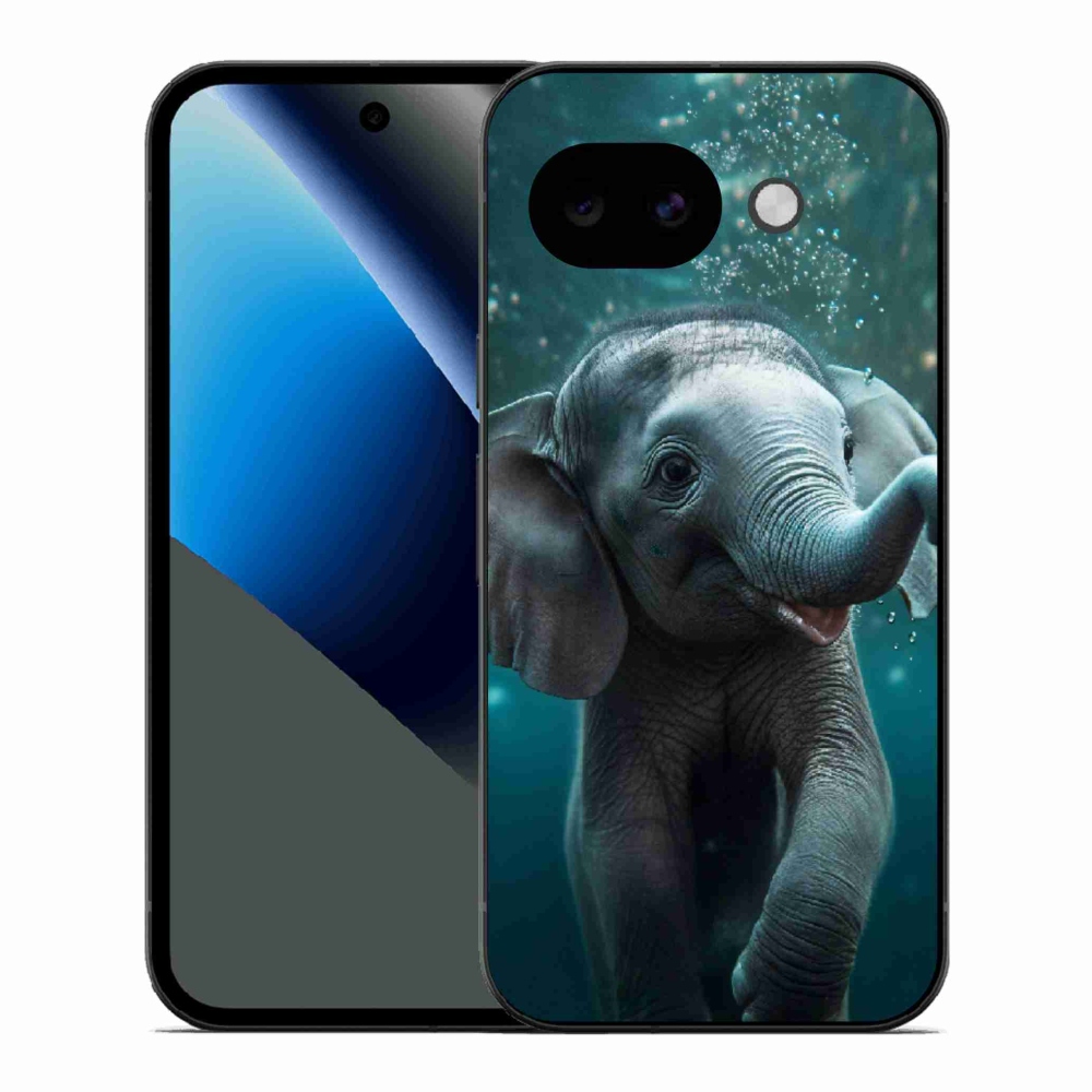 Gél borítás mmCase a Google Pixel 10a számára - elefánt a víz alatt