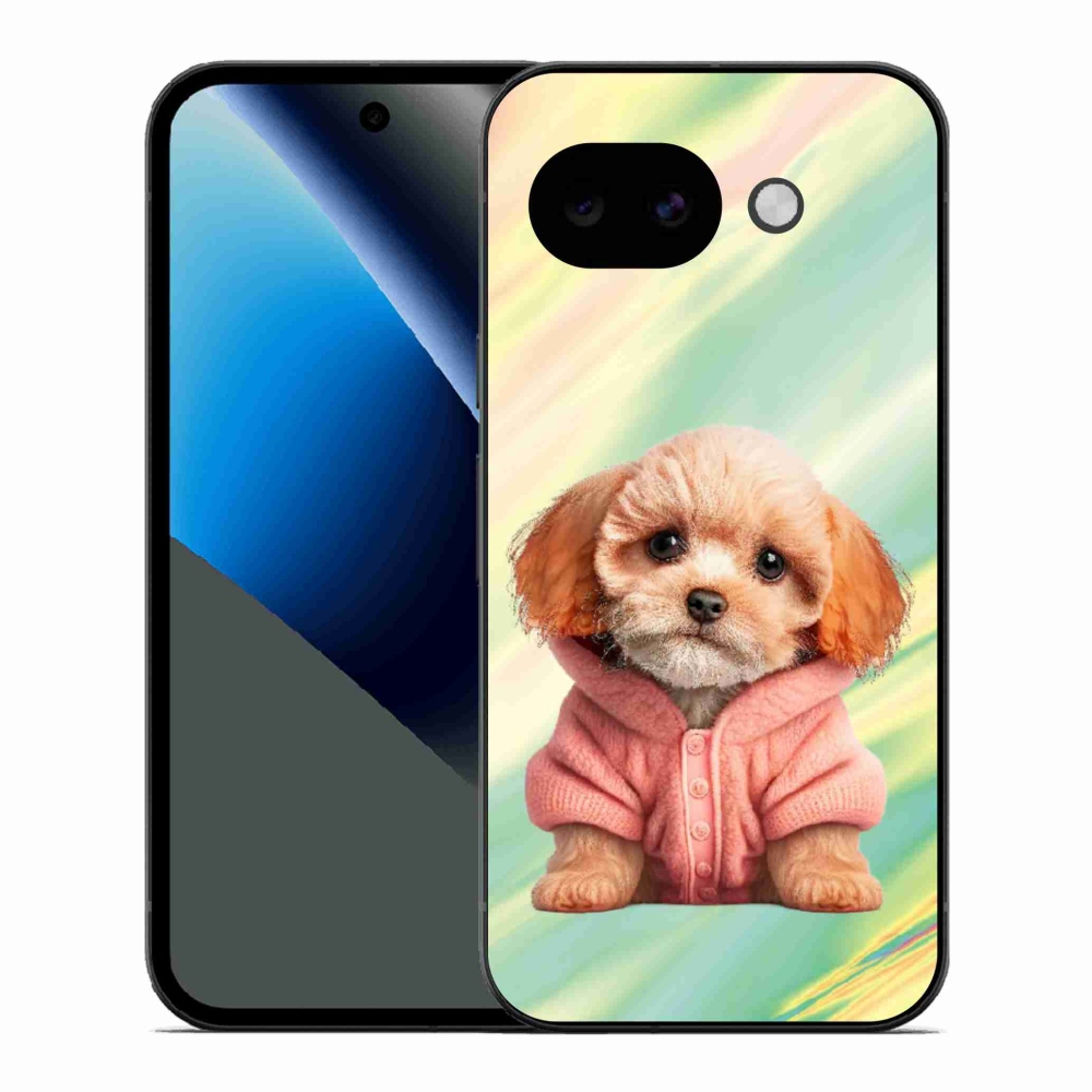 Gél borítás mmCase a Google Pixel 10a - pulóveres kiskutya számára