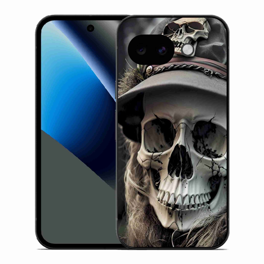 Zselés borítás mmCase a Google Pixel 10a számára - sötét koponya