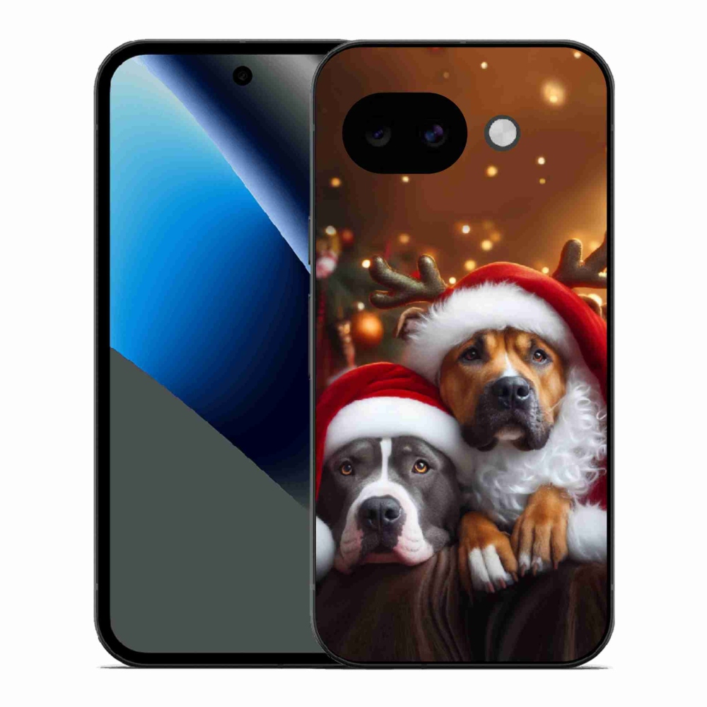 Gél borítás mmCase a Google Pixel 10a számára - Karácsonyi kutyák