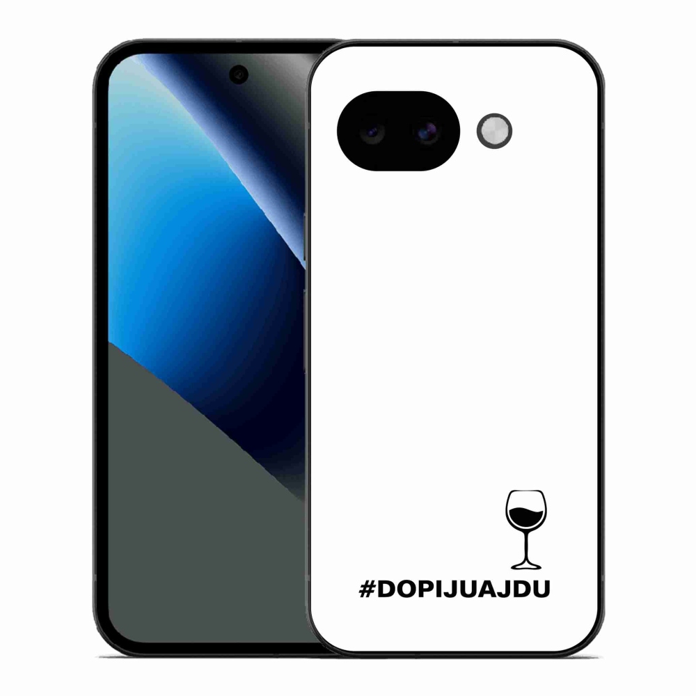 Gél borítás mmCase a Google Pixel 10a számára - bor motívum fehér háttérrel