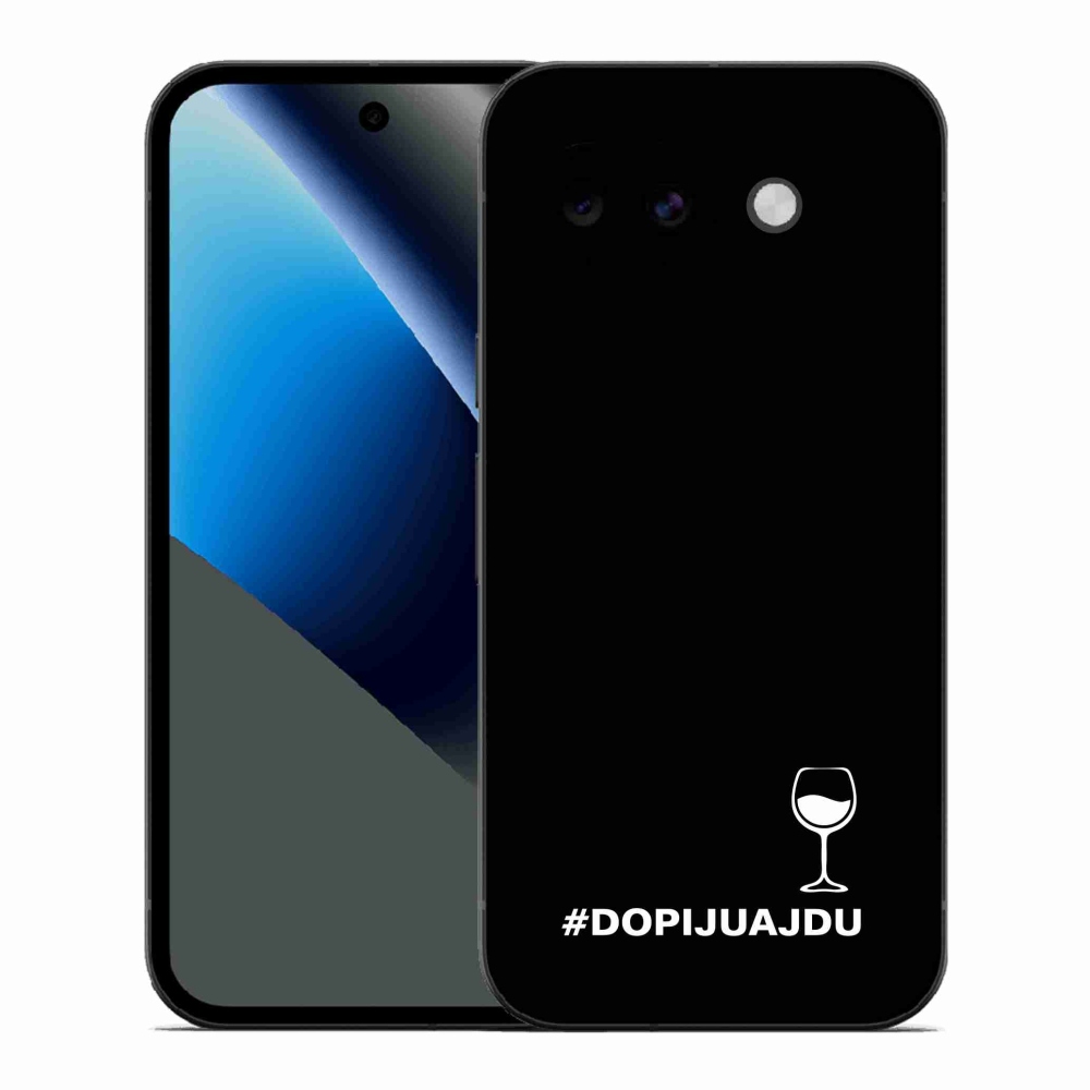 Gél borítás mmCase a Google Pixel 10a számára - bor motívum fekete háttérrel