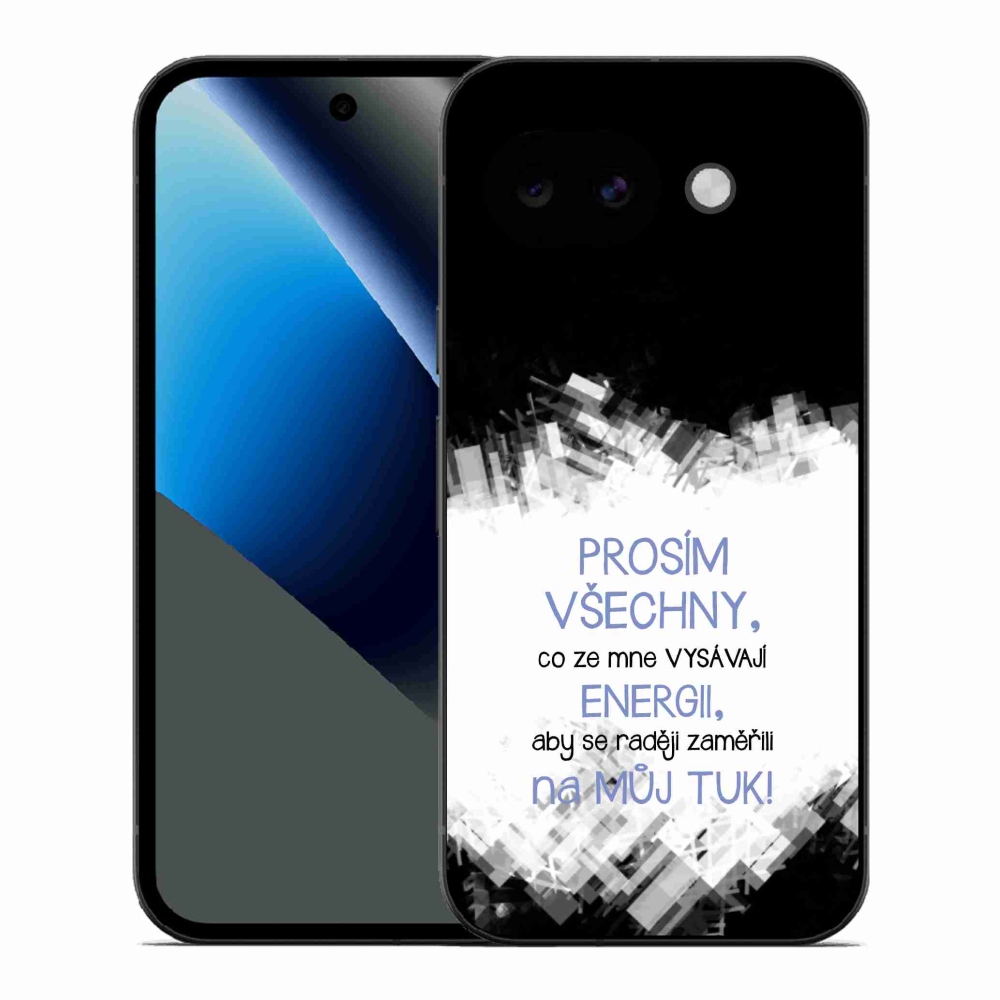 Gél borítás mmCase a Google Pixel 10a számára - vicces szöveg 1 kék