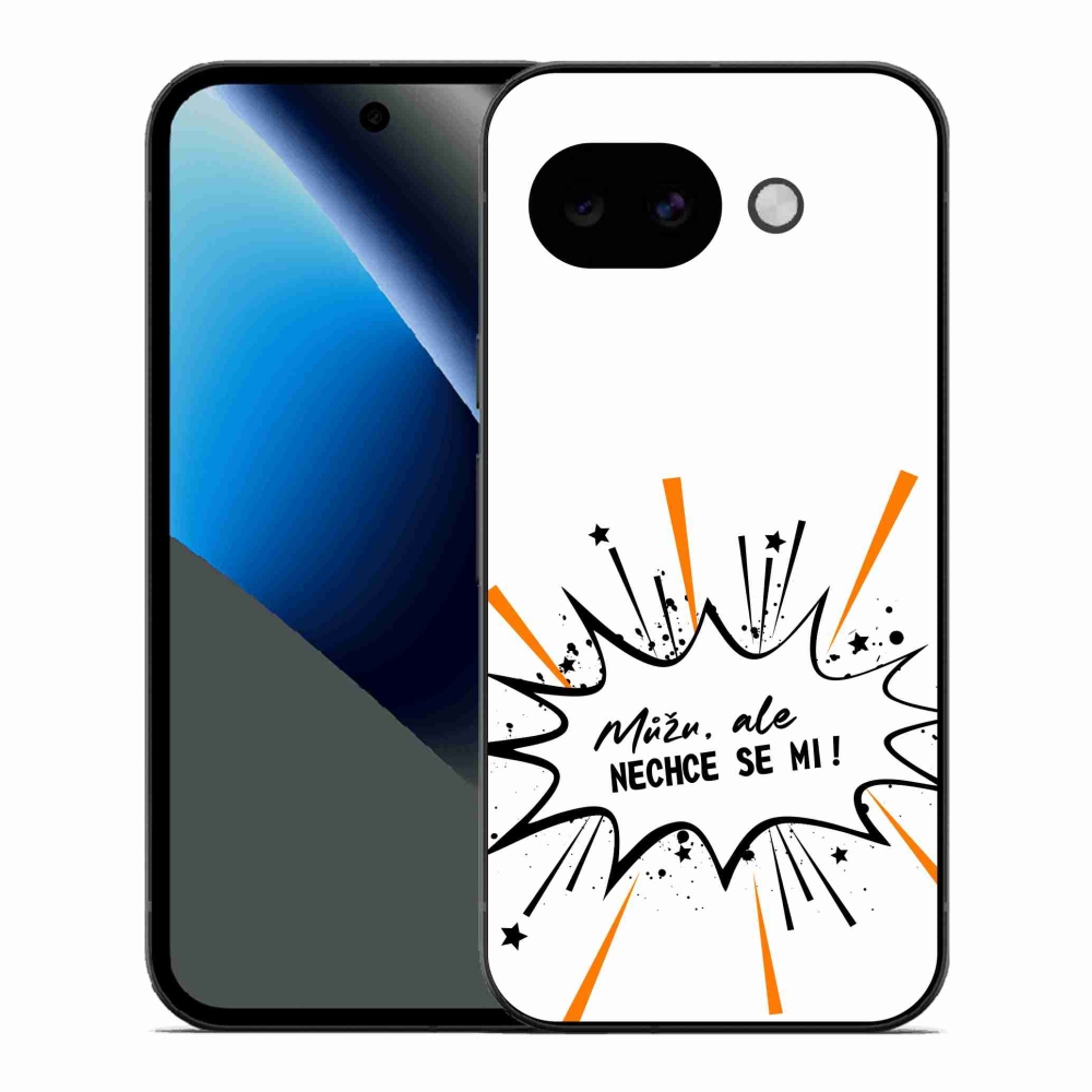 Gél borító mmCase a Google Pixel 10a készülékhez - vicces szöveg 11 fehér háttér