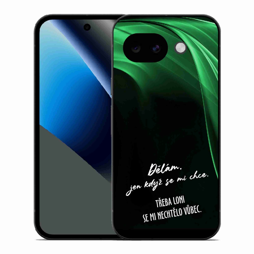 Gél borító mmCase a Google Pixel 10a számára - vicces szöveg 12 fekete háttér