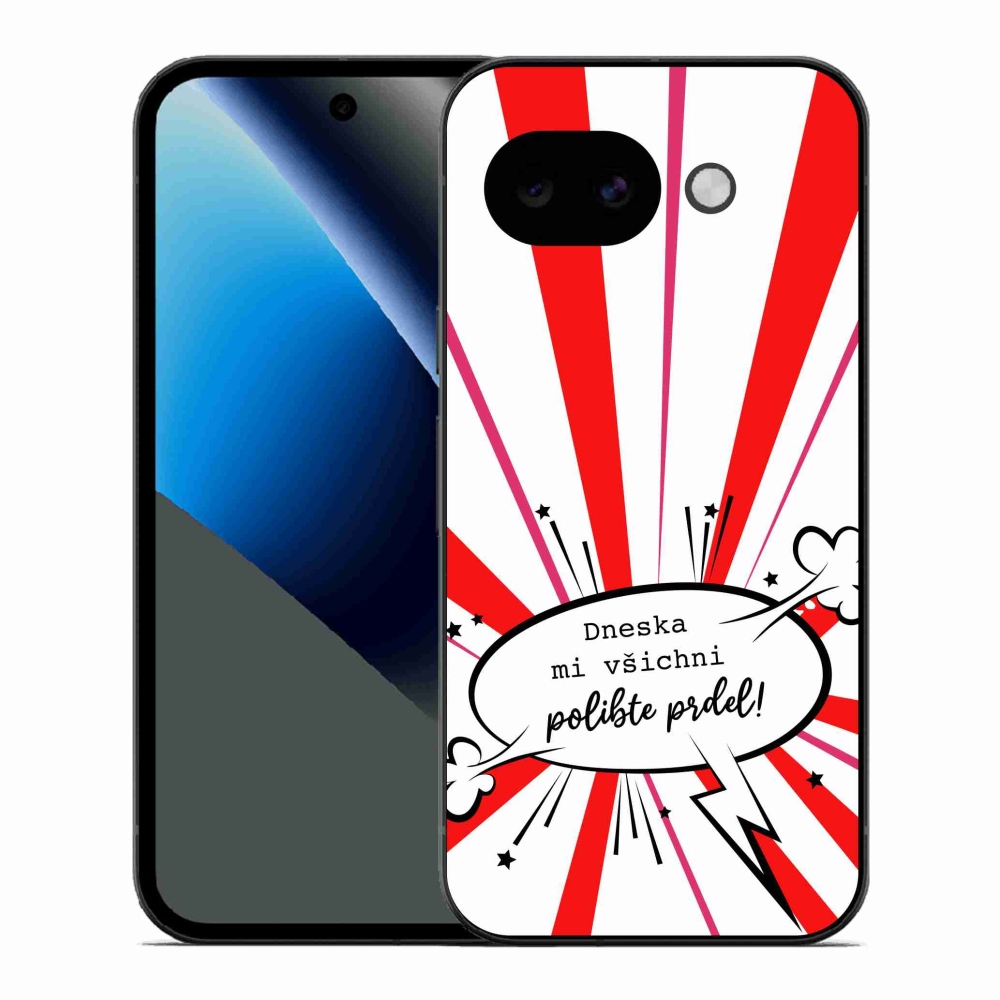 Gél borítás mmCase a Google Pixel 10a számára - vicces szöveg 15 fehér háttér