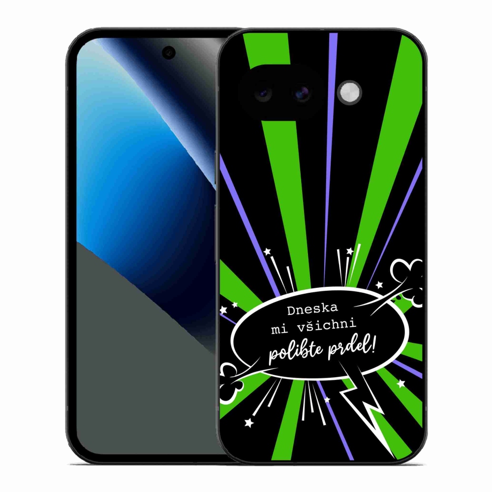 Gél borító mmCase a Google Pixel 10a számára - vicces szöveg 15 fekete háttér