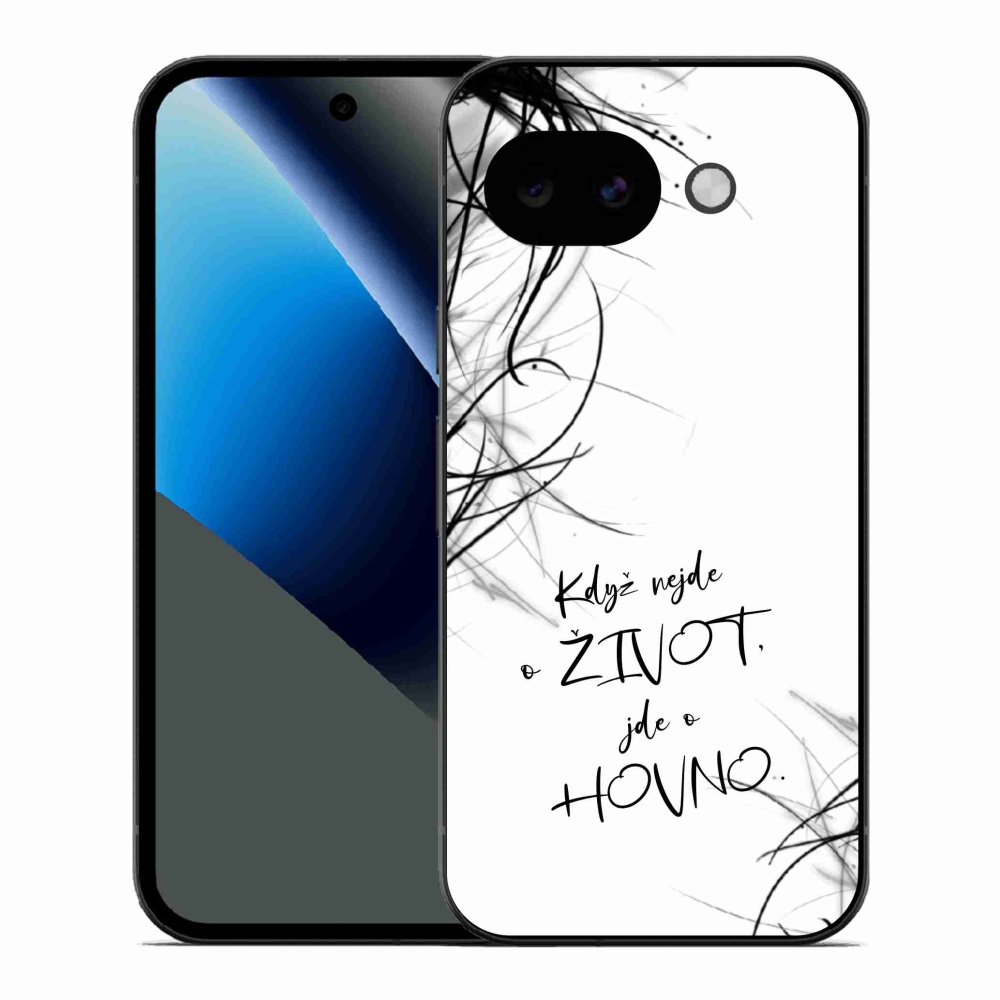 Gél borító mmCase a Google Pixel 10a számára - vicces szöveg 16 fehér háttér