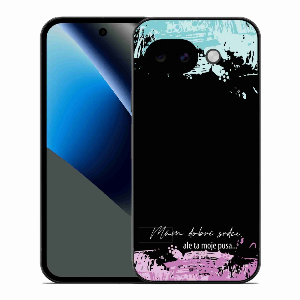 Gél borító mmCase a Google Pixel 10a számára - vicces szöveg 3 fekete háttérrel