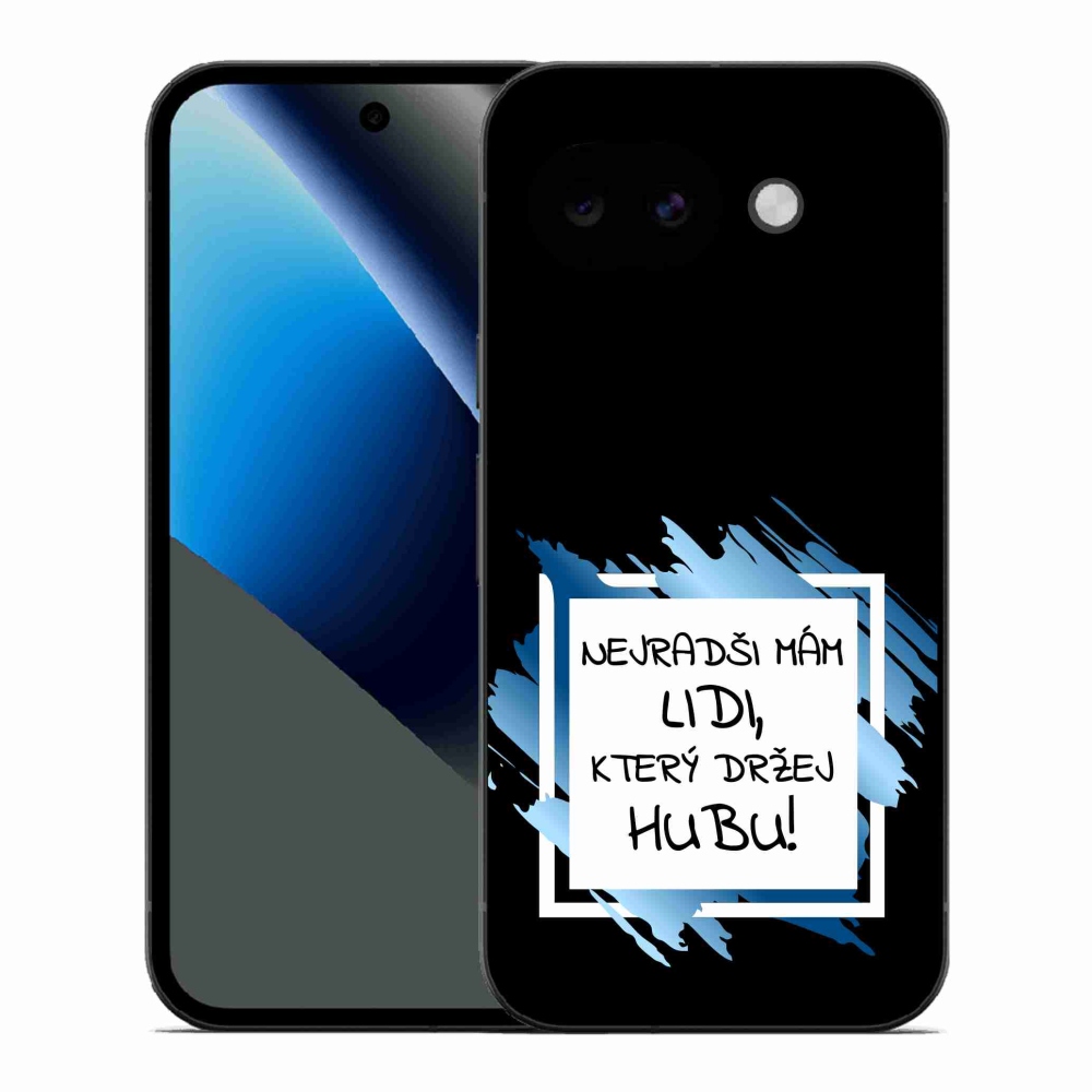 Gél borító mmCase a Google Pixel 10a számára - vicces szöveg 7 fehér és fekete háttérrel