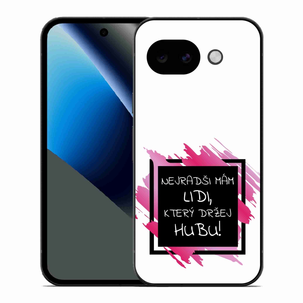 Gél borító mmCase a Google Pixel 10a számára - vicces szöveg 7 fekete és fehér háttérrel