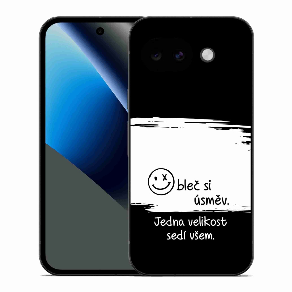 Gél borító mmCase a Google Pixel 10a számára - vicces szöveg 8 fekete és fehér háttérrel