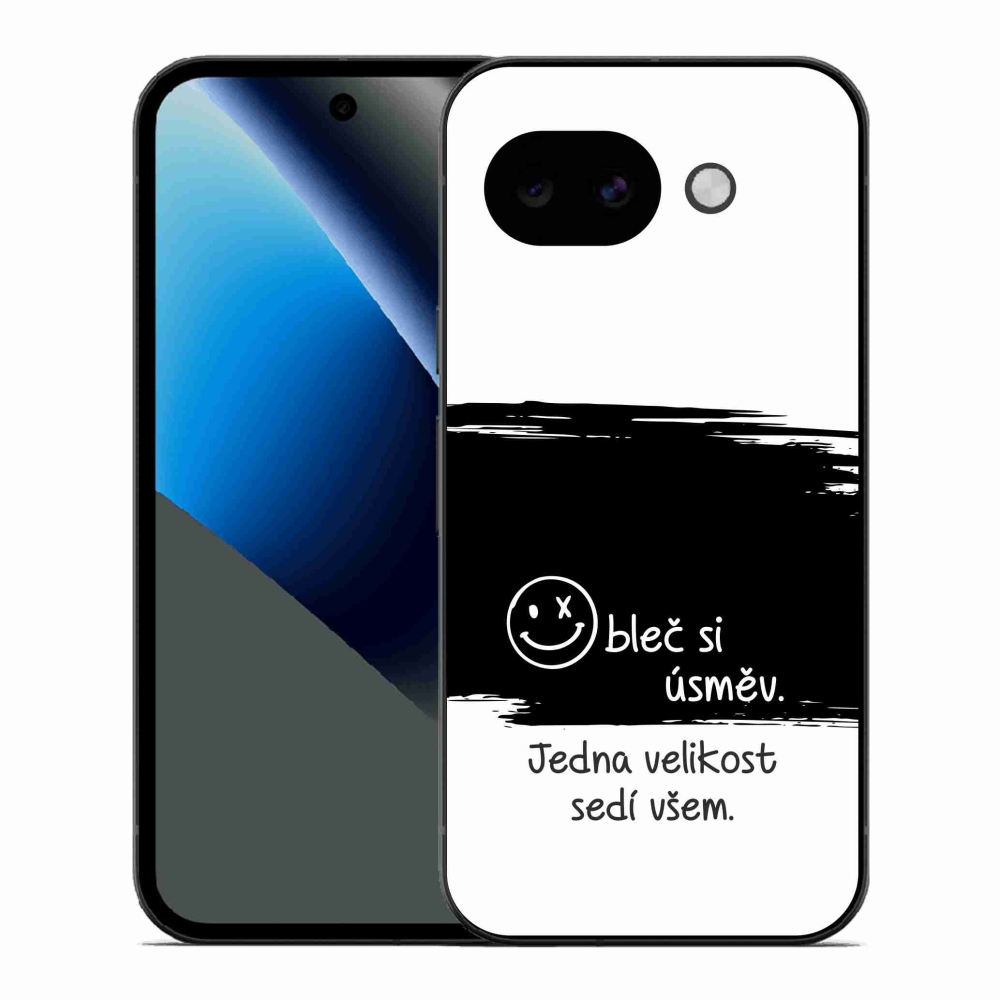 Gél borító mmCase a Google Pixel 10a számára - vicces szöveg 8 fekete és fehér háttérrel