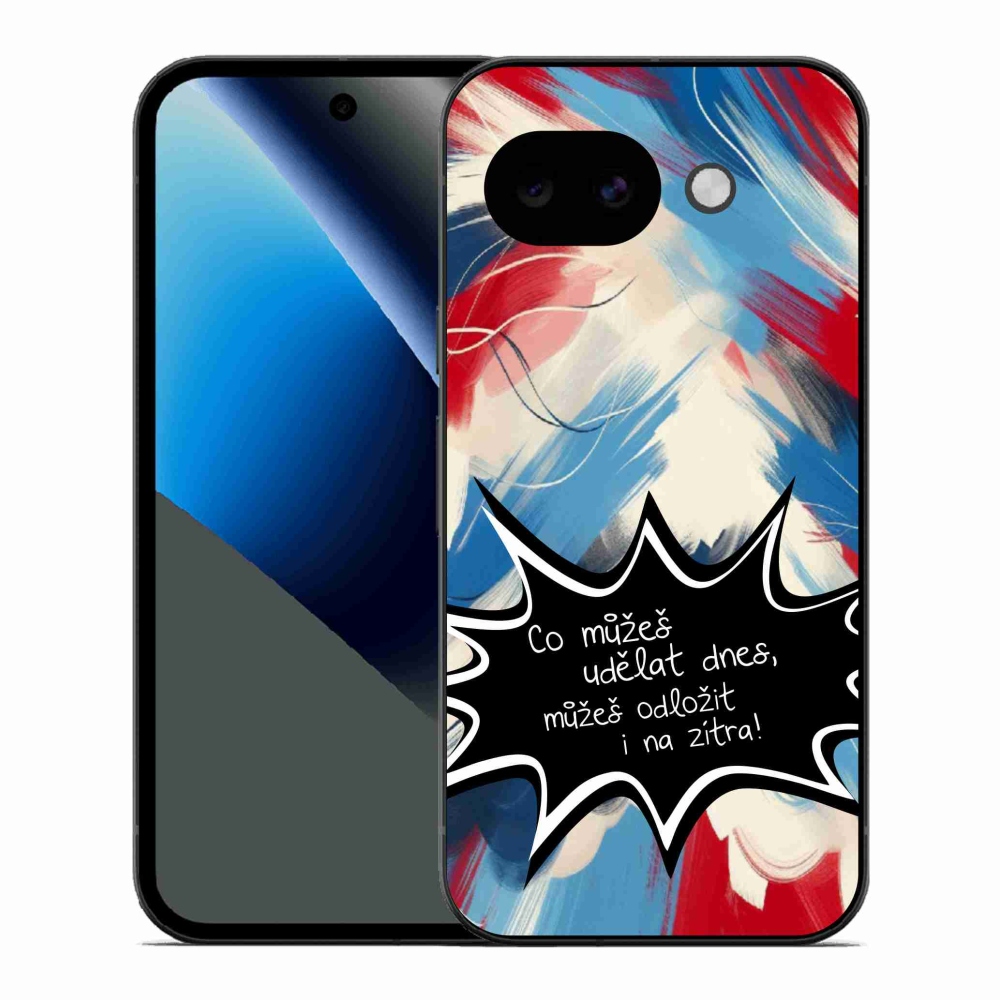 Gél borító mmCase a Google Pixel 10a számára - vicces szöveg 9 fekete háttér