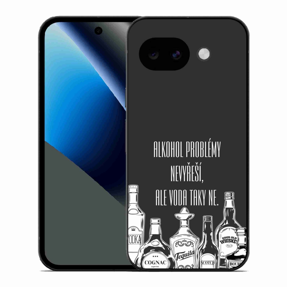 Gél borító mmCase a Google Pixel 10a számára - vicces szöveg fekete háttérrel