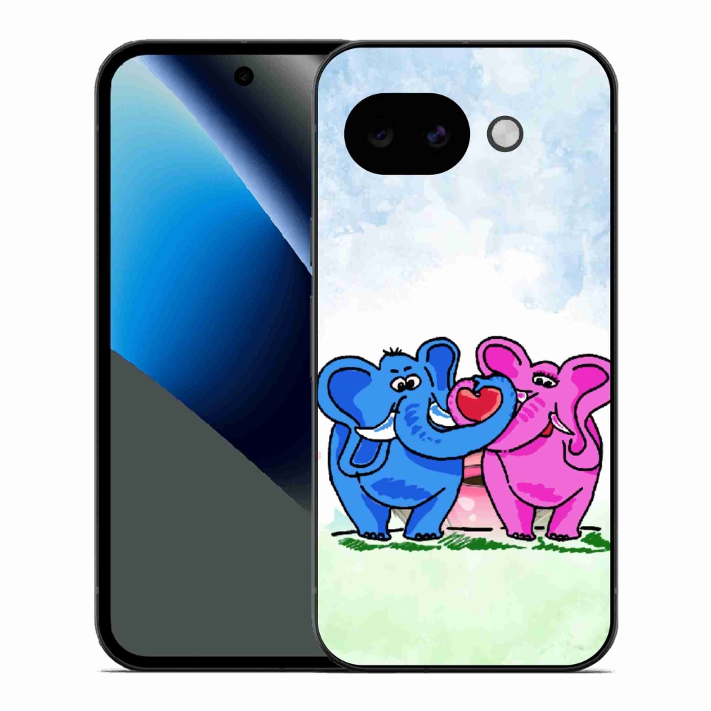 Gél borítás mmCase a Google Pixel 10a számára - szerelmes elefántok