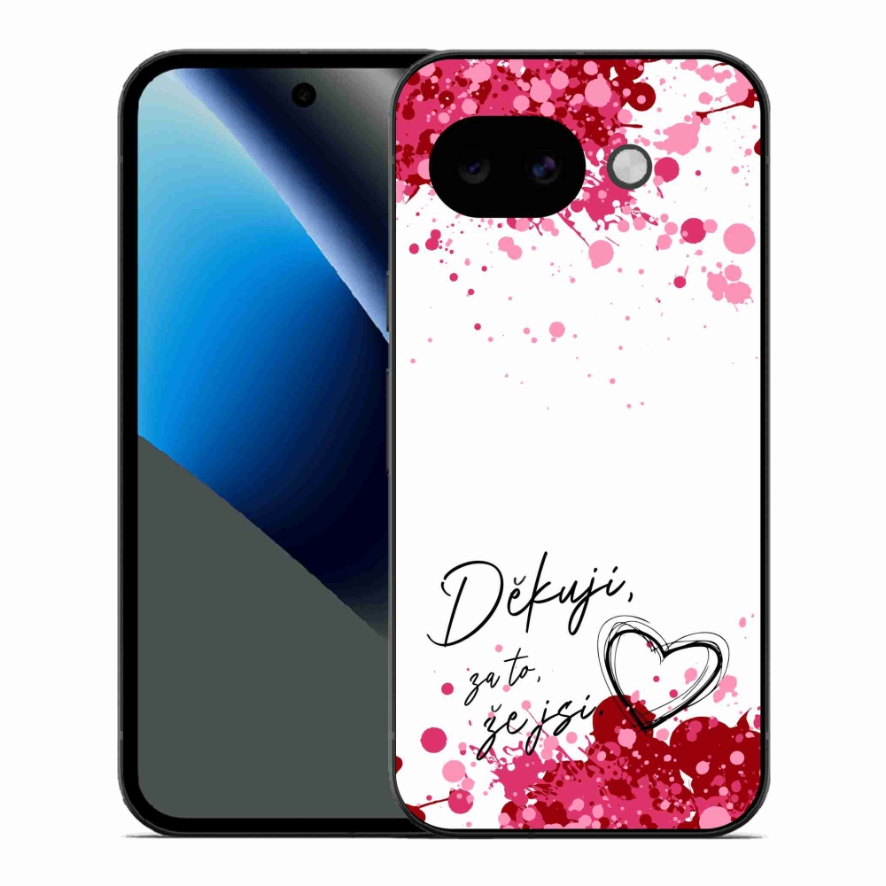 Gél borító mmCase a Google Pixel 10a készülékhez - text in love 2 fehér háttérrel