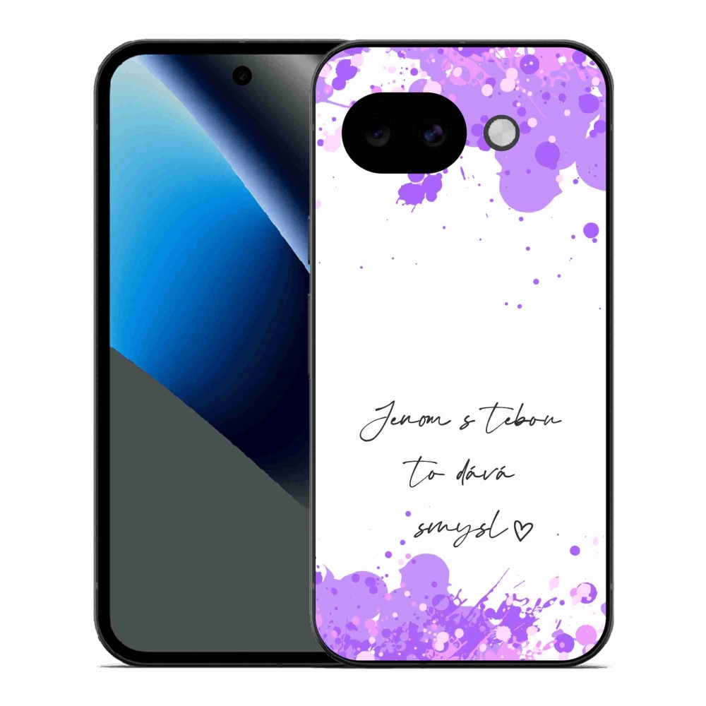 Gél borító mmCase a Google Pixel 10a számára - szerelmes szöveg fehér háttérrel