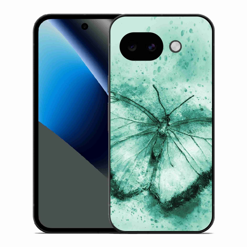 Zselés borítás mmCase a Google Pixel 10a készülékhez - zöld pillangó